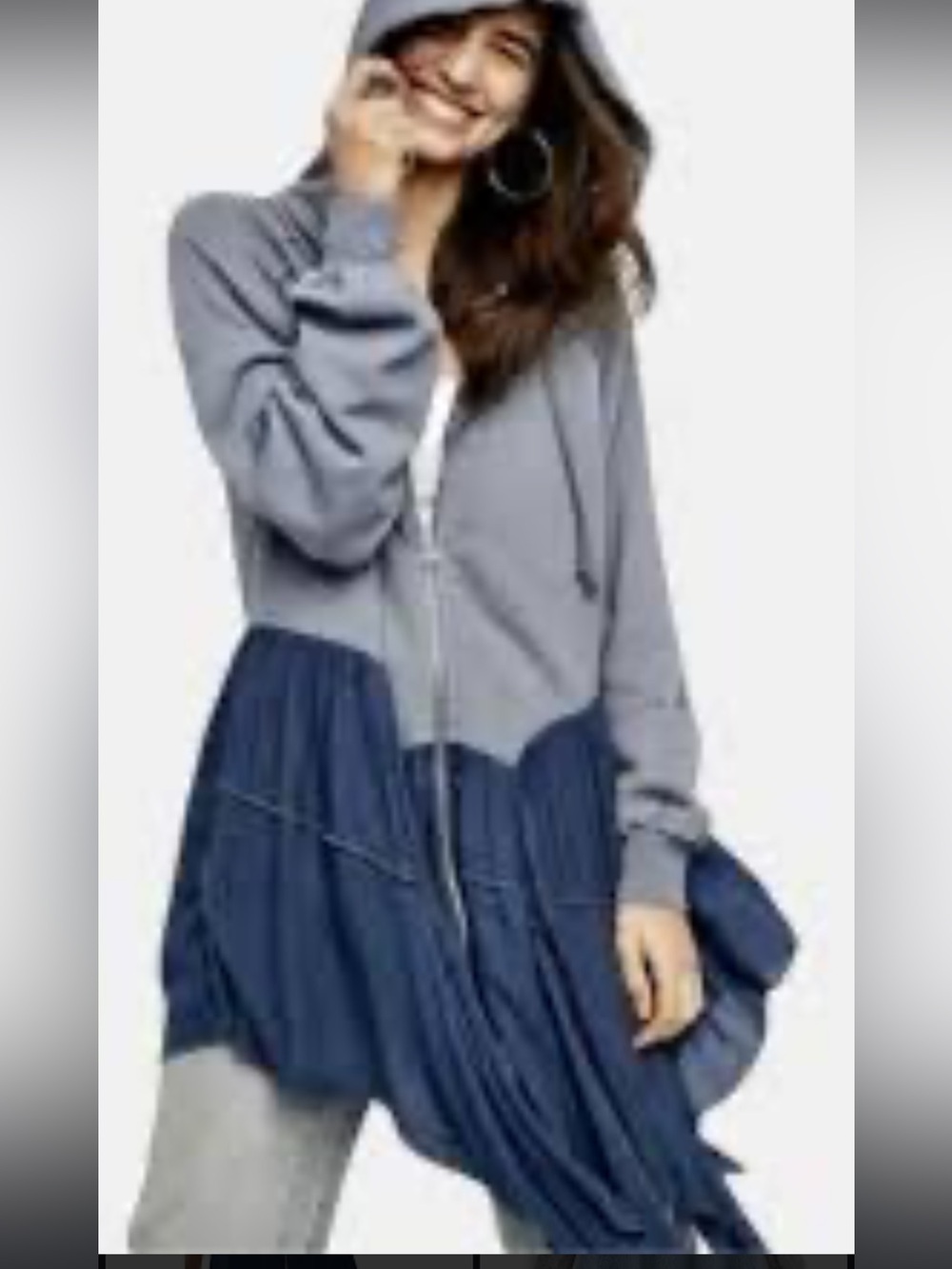 0078. Free People Moon Dust Hoodie Cardigan